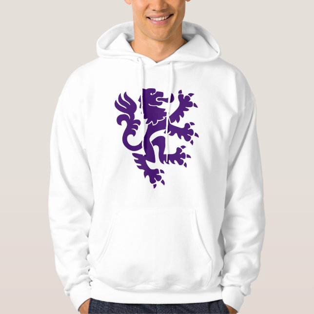 Moletom Leão Heráldico 01 - Roxo Profundo (Frente)