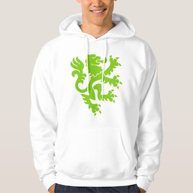 Moletom Leão Heráldico 01 - Verde Martiano (Frente)