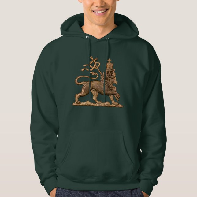 Moletom Leão Judá Tripe Jah Rastafari Reggae Rasta Raízes  (Frente)