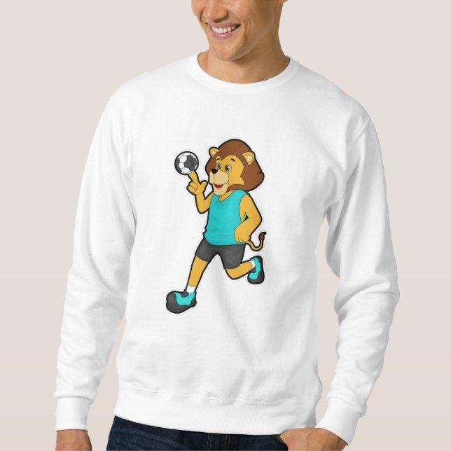 Moletom Leão no Handball com Handball (Frente)