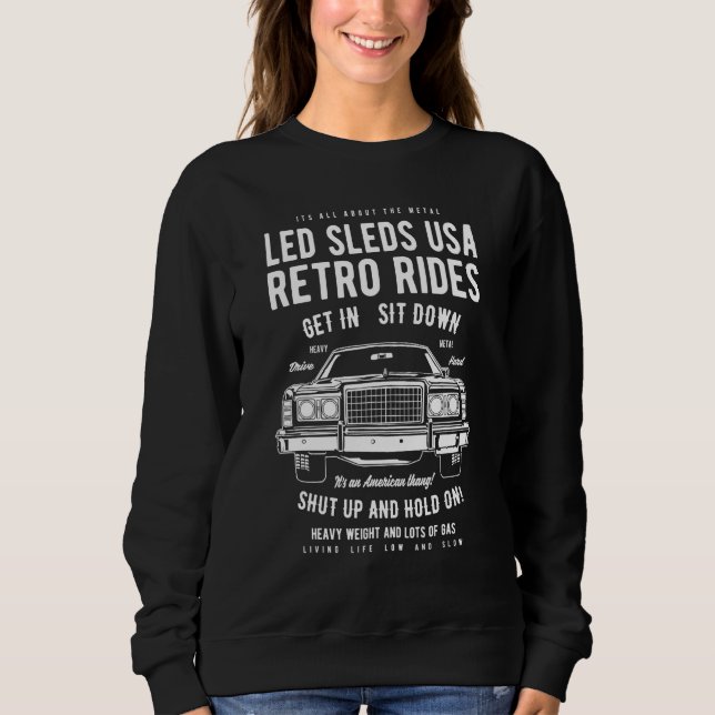 Moletom Led Sleds Automotive Nostalgia Retro Car Design_1 (Frente)