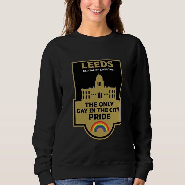 Moletom Leeds Orgulho gay - Leeds England LGBT - (Frente)