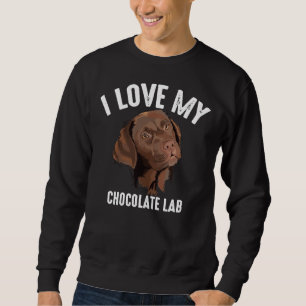 Moletom Legal Adoro Meu Laboratório De Chocolate Castanho