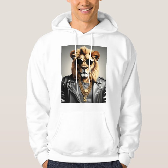 Moletom Legal Animal Com Óculos De Sol E Jaqueta De Couro (Frente)