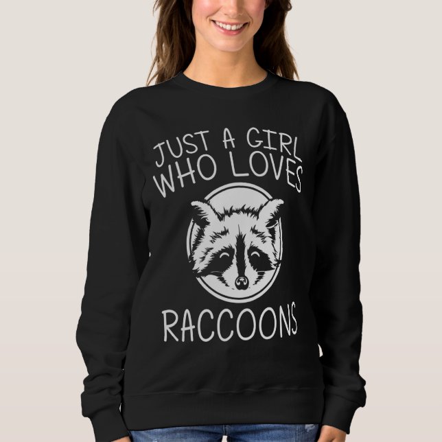 Moletom Legal Arte Raccoon Para Meninas Crianças Ringtail  (Frente)