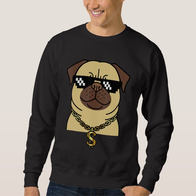Moletom Legal cão rapper com bexigas (Frente)