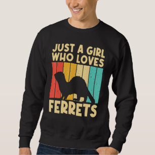Moletom Legal Ferreto Para Meninas Mulheres Ferret Pet Ani