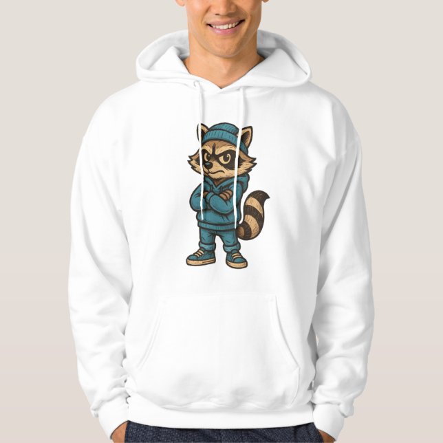 Moletom Legal Gangster Raccoon - Urban Streetwear Animal H (Frente)