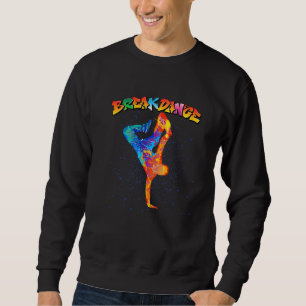 Moletom Legal Gráfico de Música Colorida Breakdancing & Hi