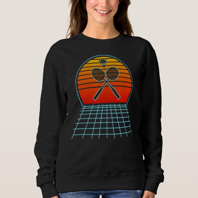 Moletom Legal Rtro Sunset Vaporwave Badminton (Frente)