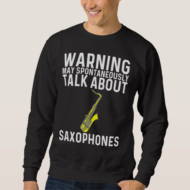 Moletom Legal Saxofone Para Mulheres Jovens Jogadores De J (Frente)