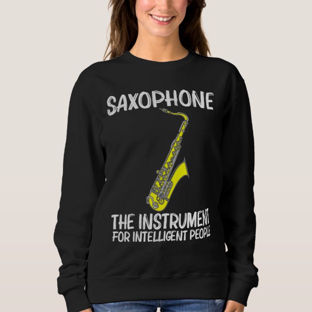 Moletom Legal Saxofone Para Mulheres Jovens Jogadores De J (Frente)