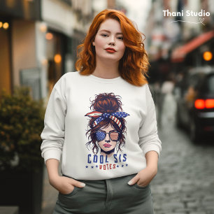 Moletom Legal Sis Vota Vintage Mensagem Cabelo Eleição