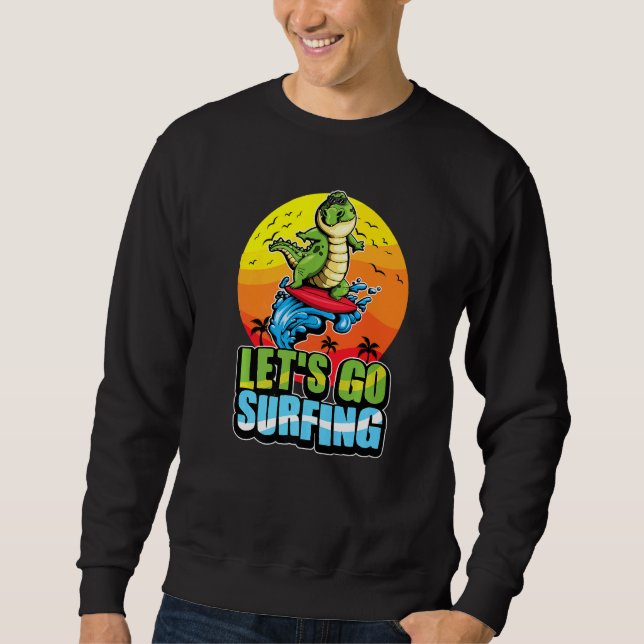 Moletom Legal Surfer Crocodilo Surfing Summer Ocean & Wave (Frente)