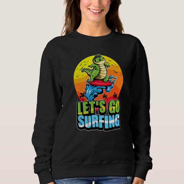 Moletom Legal Surfer Crocodilo Surfing Summer Ocean & Wave (Frente)