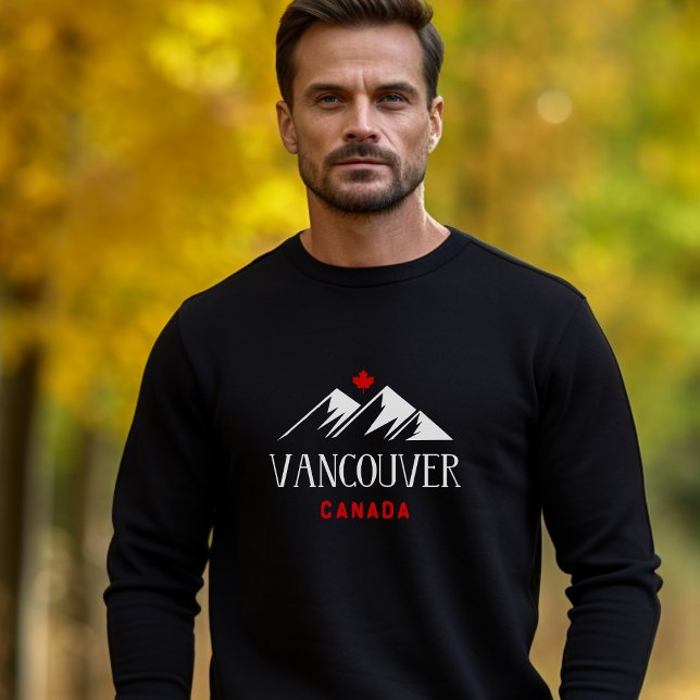 Moletom Legal Vancouver Canadá Montanhas Maple Leaf Dark (Criador carregado)