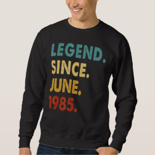 Moletom Legenda de 37 anos desde junho de 1985 37º anivers