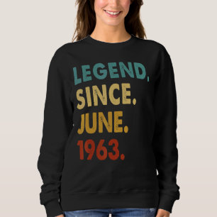 Moletom Legenda de 59 anos desde junho de 1963 59º anivers