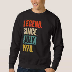 Moletom Legenda desde julho de 1970 52 anos 52 anos