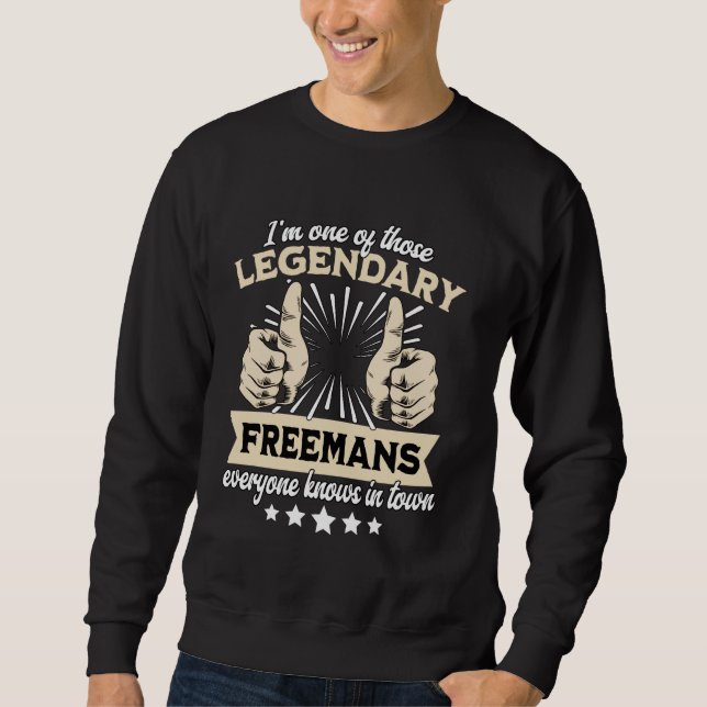 Moletom Legenda Freeman Apelido Freeman Sobrenome Freeman  (Frente)