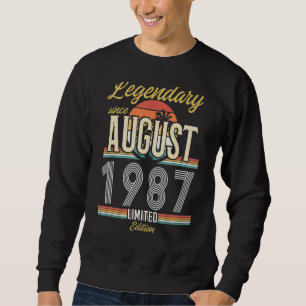 Moletom Legendário Desde Agosto De 1987 Vintage