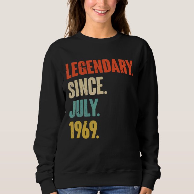 Moletom Legendário desde julho de 1969 53 anos 53 anos (Frente)
