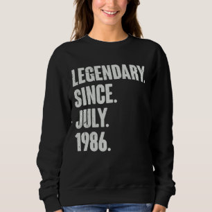 Moletom Legendário desde julho de 1986 36 anos 36 anos