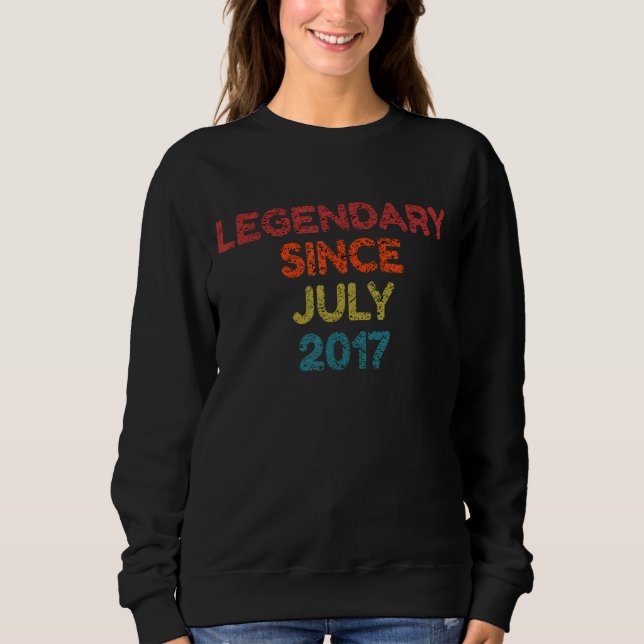 Moletom Legendário Desde Julho De 2017 Retro Birthday (Frente)