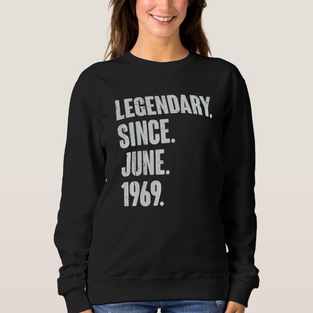 Moletom Legendário Desde Junho De 1969 53 Anos 53 Anos (Frente)