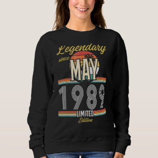 Moletom Legendário Desde Maio De 1989 Vintage