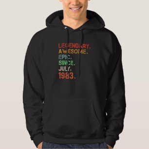 Moletom Legendário Epic Admirável Desde Julho De 1983