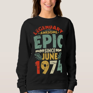 Moletom Legendário Epic Fantástico Desde Junho De 1974 Ani