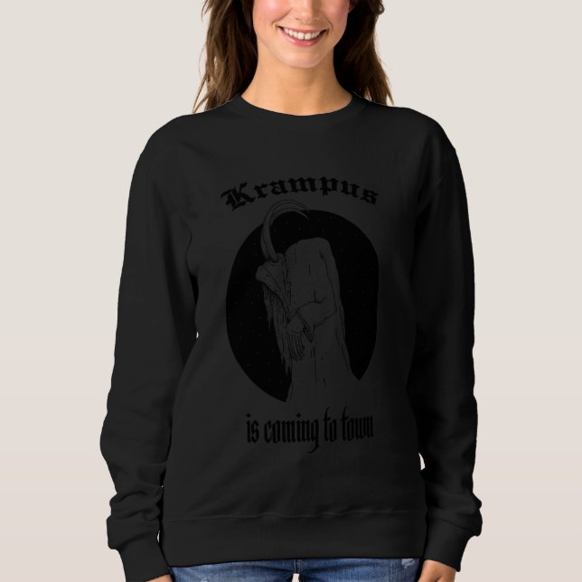 Moletom Legendário Krampus Como Máscara Perchten Idea (Frente)