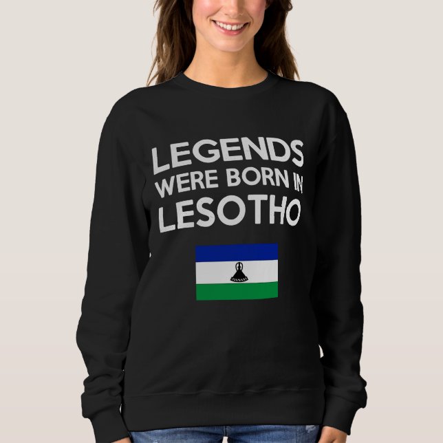 Moletom Legends Were Born In Lesotho Basotho Flag Pride Ro (Frente)