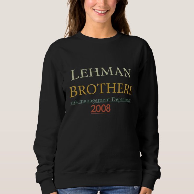 Moletom Lehman Brothers Risk Management Department 2008 Vi (Frente)