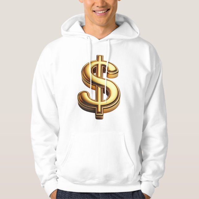 Moletom Lei de Atração do Dourado Dólar Sinal (Frente)