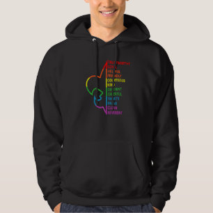 Moletom Lei de Escoteiro Gráfico Colorido Arco-íris