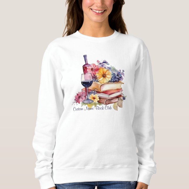 Moletom Leia Entre Vinhos, Clube Personalizado de Livros (Frente)