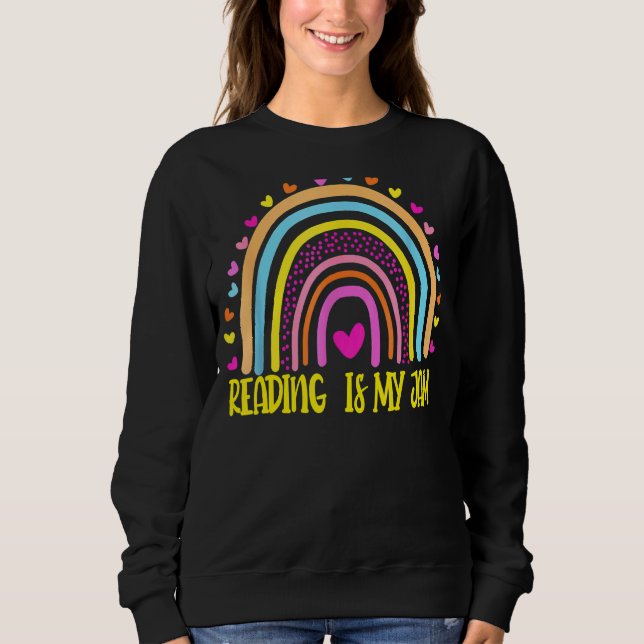 Moletom Leia O Professor Rainbow Leopard Lendo É Meu Emper (Frente)