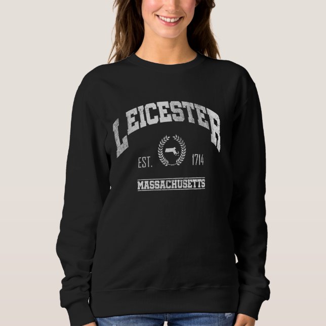 Moletom Leicester MÃE Massachusetts Vintage Throwback (Frente)