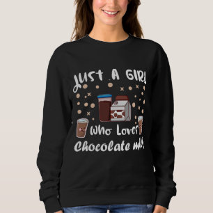 Moletom leite de chocolate engraçado para meninas