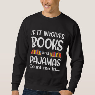 Moletom Leitor de Livros Pijamas Bookworm Leitura Engraç