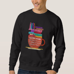Moletom Leitura Contém Vitamina Alphabet Reader Bookworm