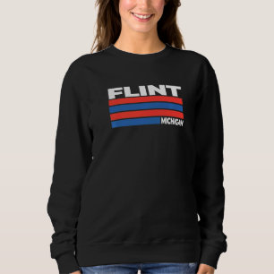 Moletom Lembrança de Cidade do Veículo Flint Michigan Mi K
