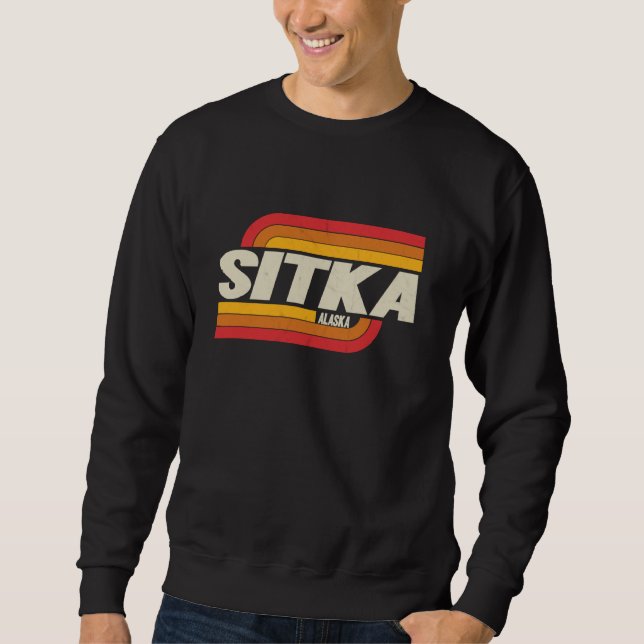 Moletom Lembrança Vintage de Sitka AK (Frente)