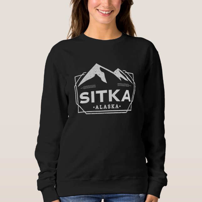 Moletom Lembranças de Sitka Alasca Vintage Retro (Frente)