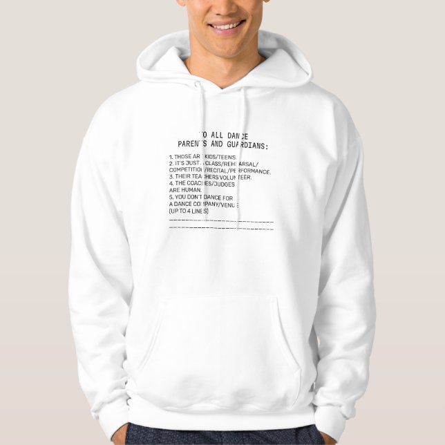 Moletom Lembrete de Pai/Mãe de Dança Apple Unisex (Frente)