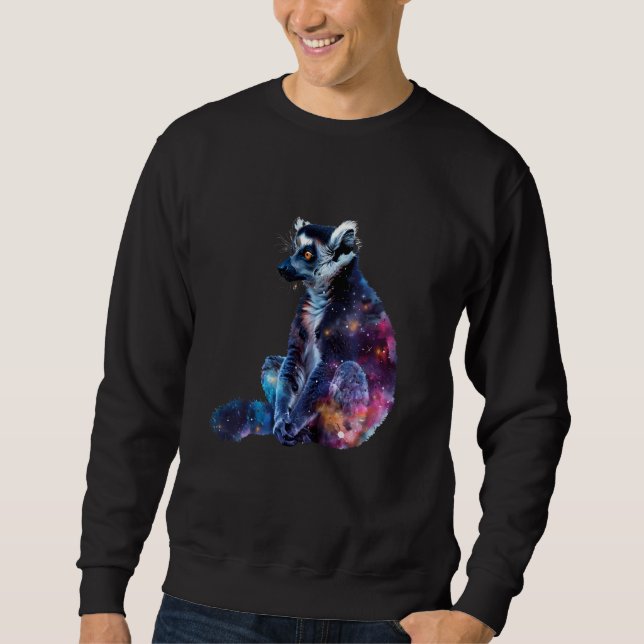 Moletom Lemur Monkey - Arte Trabalho de arte tropical anim (Frente)
