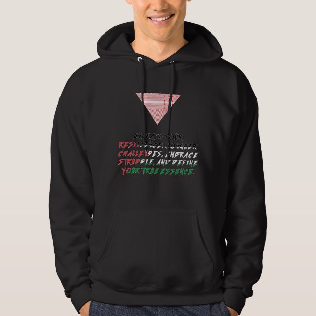 Moletom Lenço Palestino Seta Vermelha, Palestina (Frente)