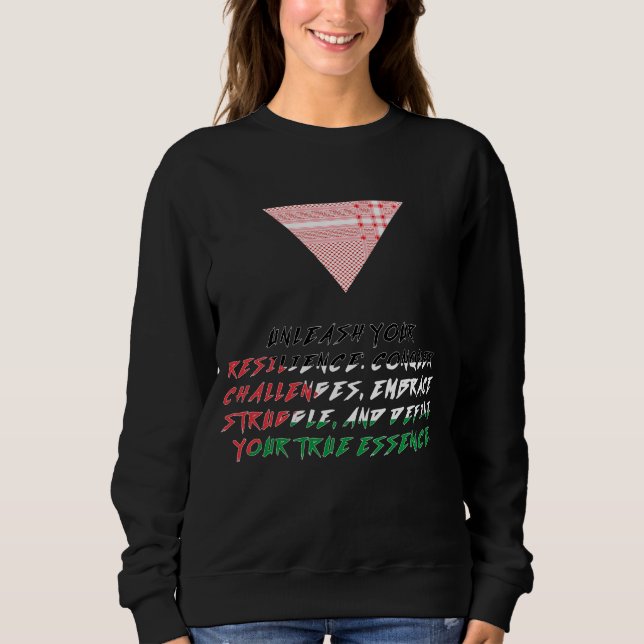 Moletom Lenço Palestino Seta Vermelha, Palestina (Frente)